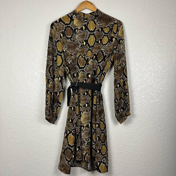 Zara‎ Dress Womens Small Snake Print Viscose Western NY Mob Wife Contemporary - Picture 1 of 7